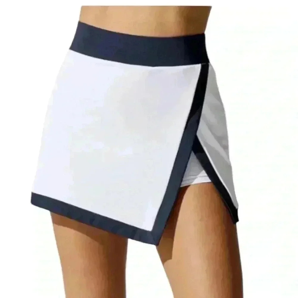Kyodan Skort Skirt Shorts Womens sz Small White Activewear Stretch Tennis Lined